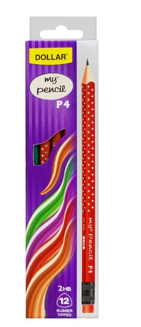 Dollar My Pencil 2HB with eraser head pack of 12