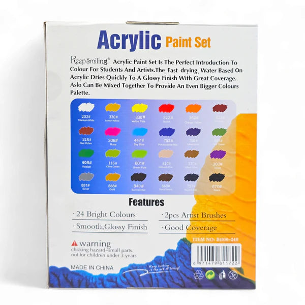 Keep Smiling Acrylic Paint Set 30 ML