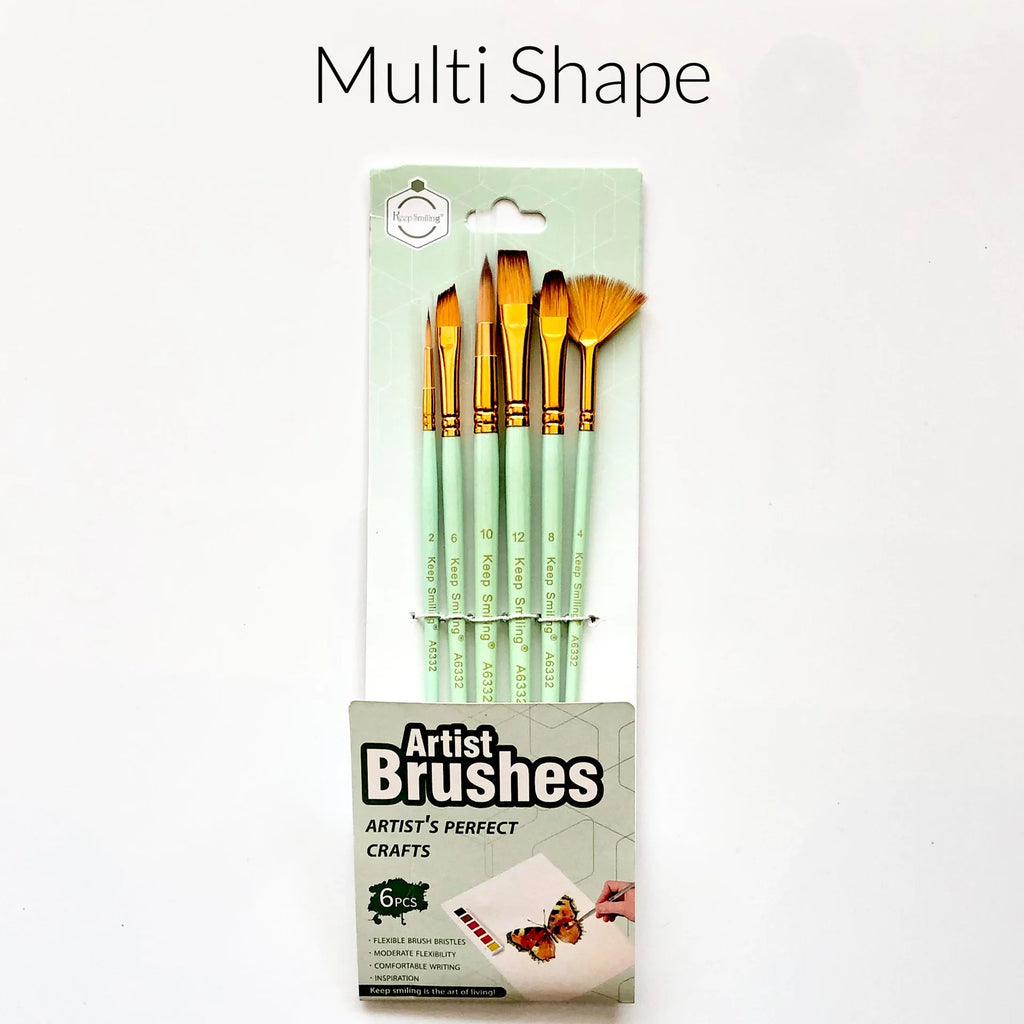 Keep Smiling Artist Brush Set Pack of 6