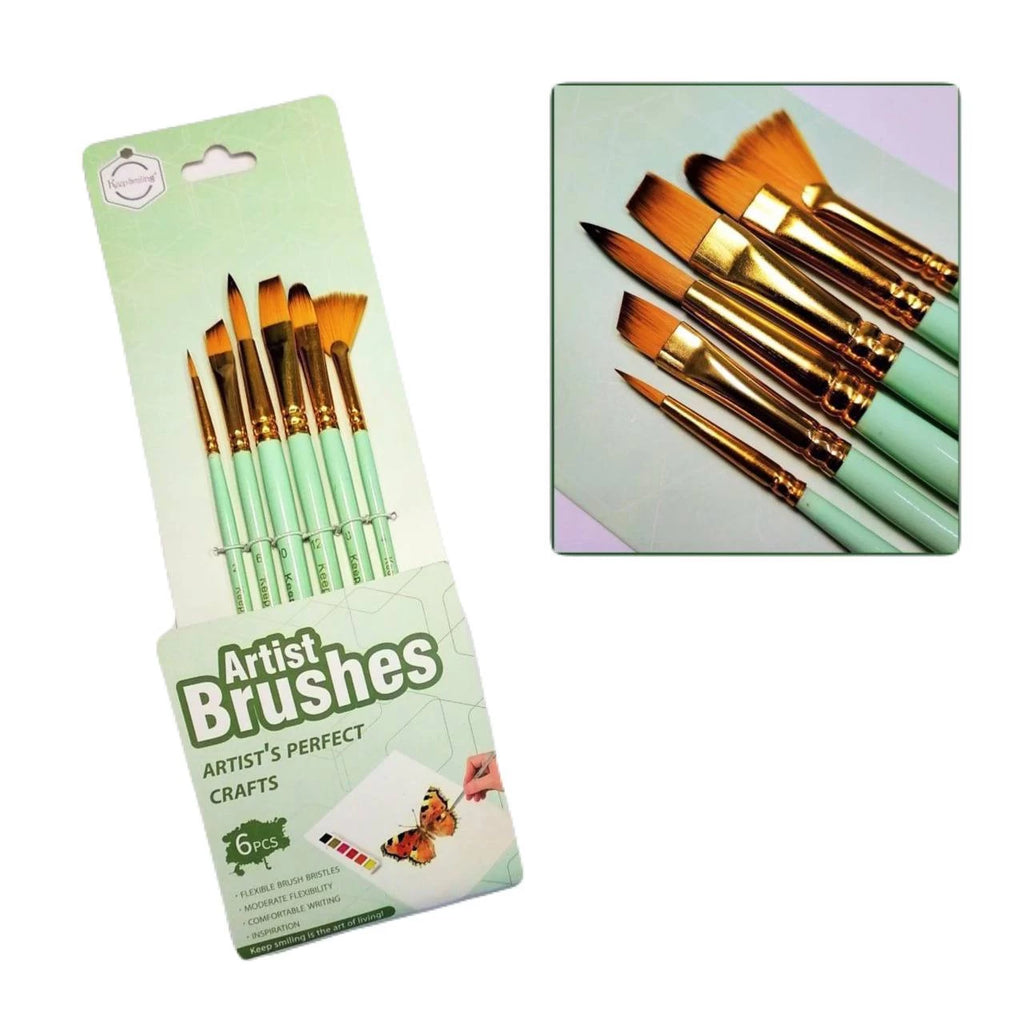 Keep Smiling Artist Brush Set Pack of 6