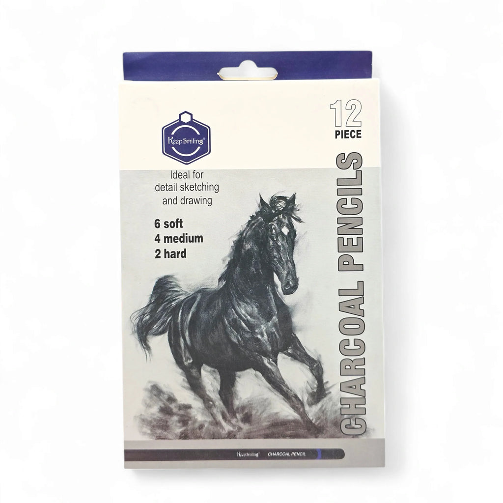 Keep Smiling Charcoal Pencils Pack of 12