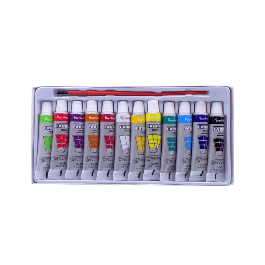 Keep Smiling Fabric Paint 12 Pack 12 ML