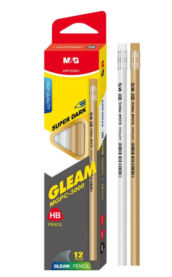 M&G Gleam HB Pencils Pack of 12