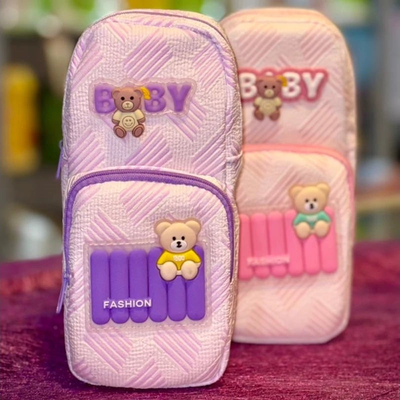 Pink Teddy Pencil Case