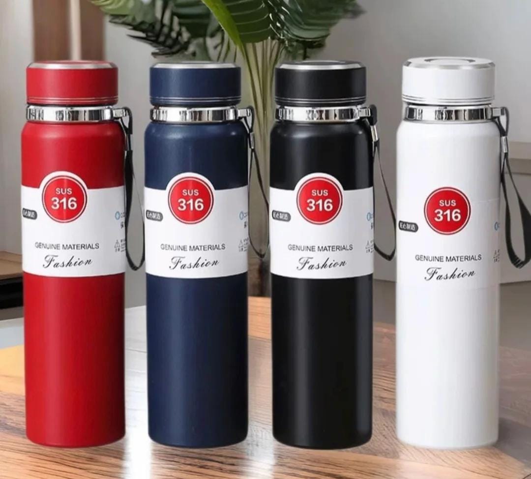 Stainless Steel Double Layer Thermos Flask 1000 ML