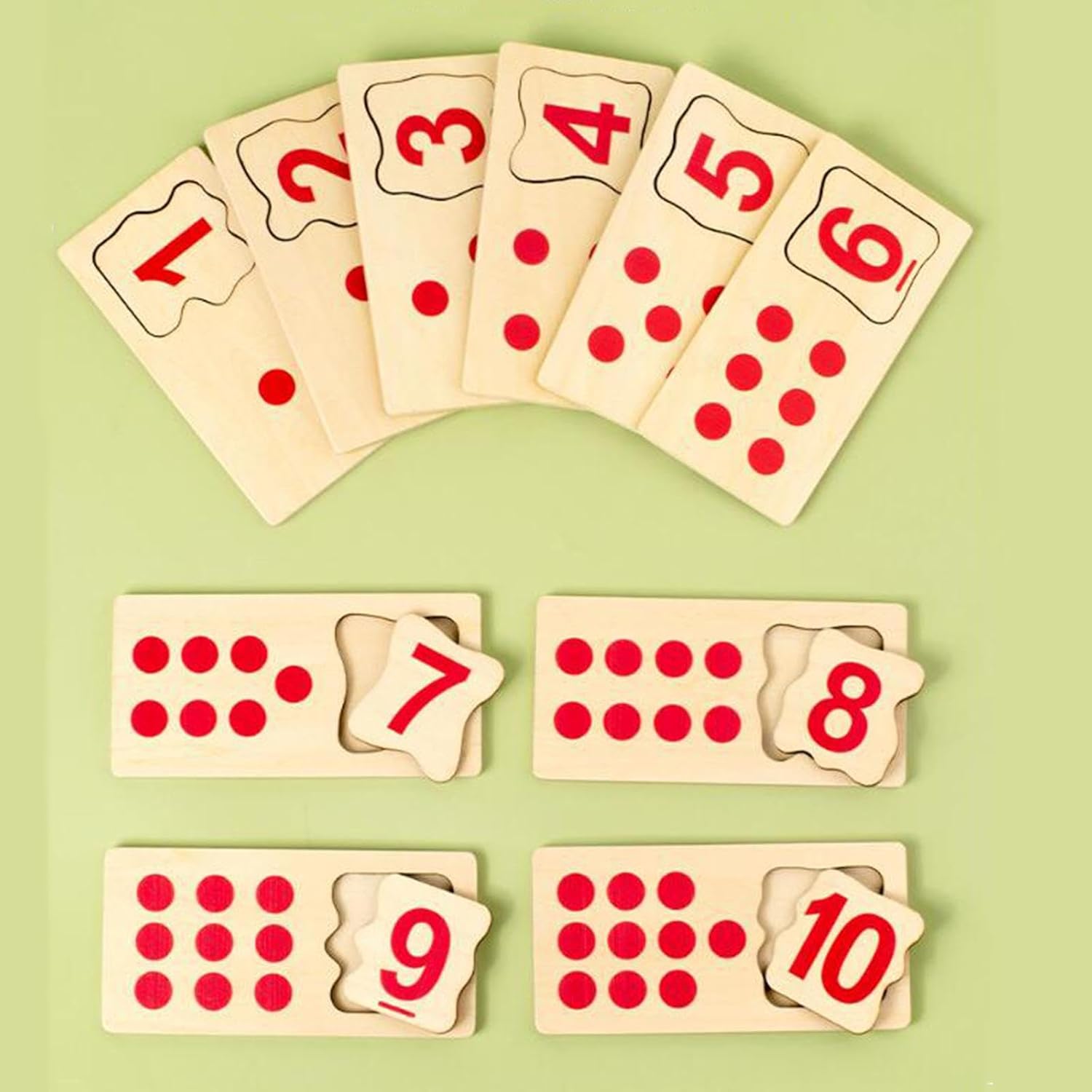 Wooden Educational Quantitative Matching Puzzle